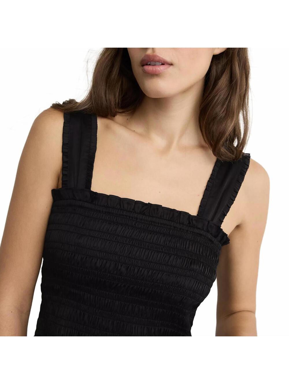 AE Smocked Tank Top American Eagle NWT Black Medium - Picture 2 of 6